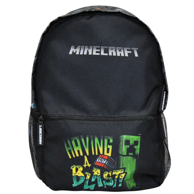 Minecraft Having The Blast Σχολική Τσάντα Πλάτης με 2 Θήκες 30×15×40 cm 2