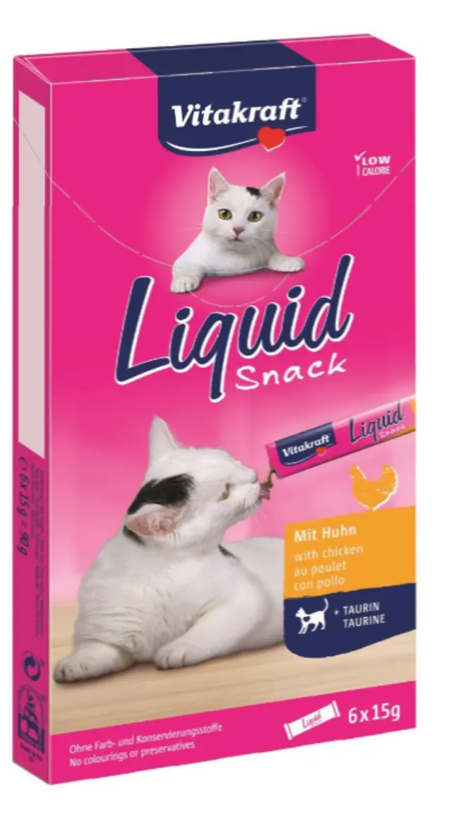 Vitakraft - Cat Liquid-Snack Poultry AND Taurin 90gr - 16424 - Pet Supplies
