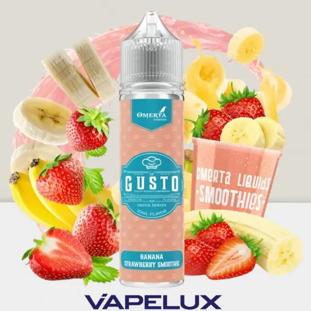 Gusto by Omerta Flavor Shots Banana Strawberry Smoothie 10ml to 60ml