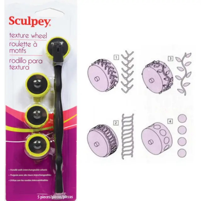Εργαλείο Sculpey Texture Wheel με 4 Τροχούς