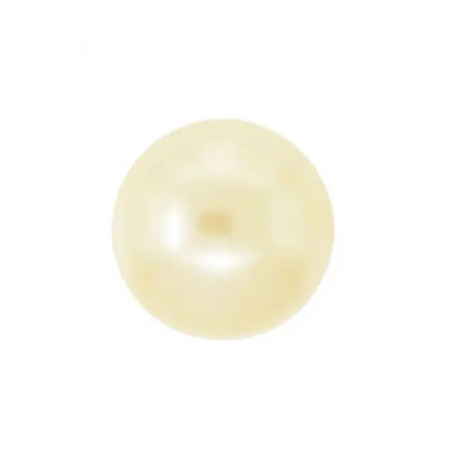 Swarovski 5818 Round Half Drilled Light Gold Pearl Ø6mm - 10τεμ