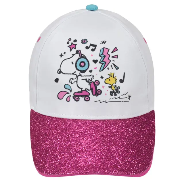 Καπέλο jockey Snoopy με glitter γείσο