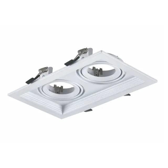 Aca Light WHITE COLOR ΣΠΟΤ 2xGU10 130x225
