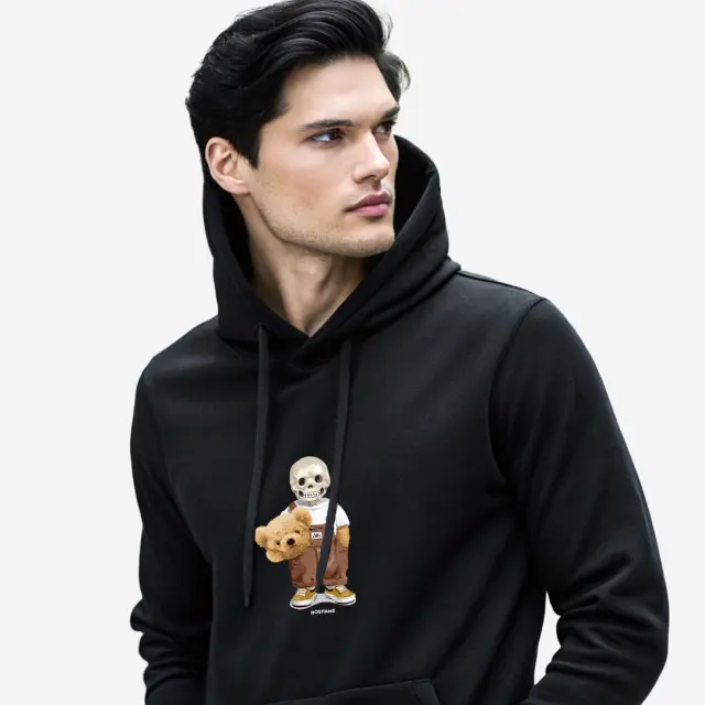 Φούτερ Noshame® Μαύρο με τύπωμα Teddy Skeleton - 512545 - XXL