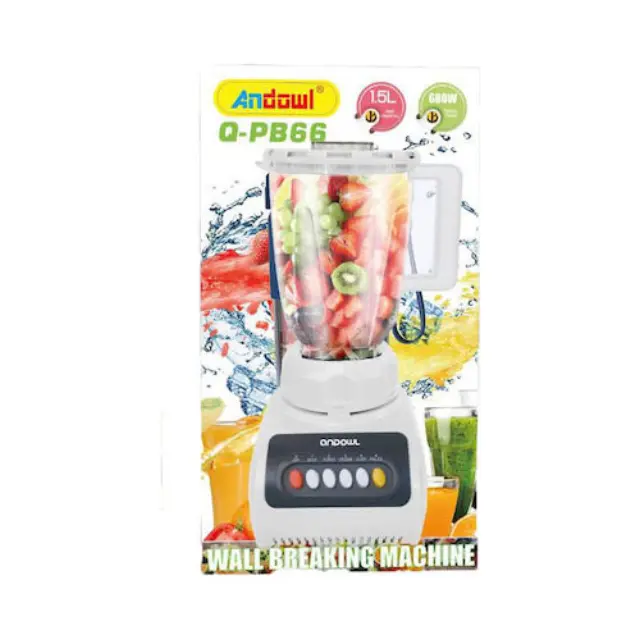 Μπλέντερ Για Smoothies 1.5lt 680W Andowl Q-PB66 Λευκό Με Πλαστική Κανάτα