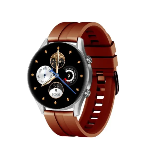 Oromed Fit8 Pro Αδιάβροχο Smartwatch με Παλμογράφο (Καφέ)