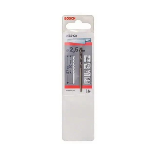 Τρυπάνι Ελικοειδές HSS Κοβαλτίου BOSCH 2.5mm