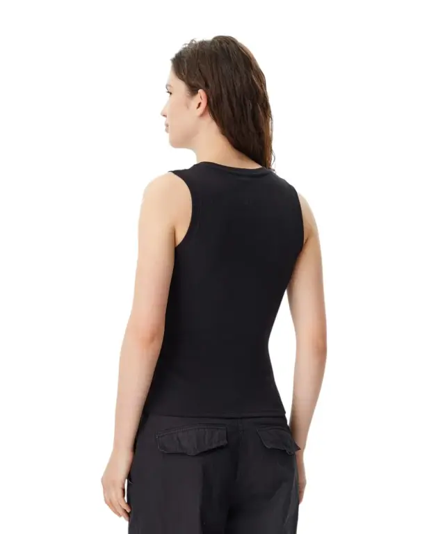 Tommy Hilfiger - Γυναικείο T-shirt Αμάνικο Rib Essential Tank Top Slim Fit DW0DW20673-BDS Μαύρο 3