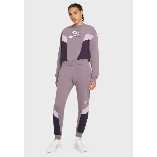 Nike Sportswear Heritage Crew (CZ8598-531) - Μώβ - XS 3