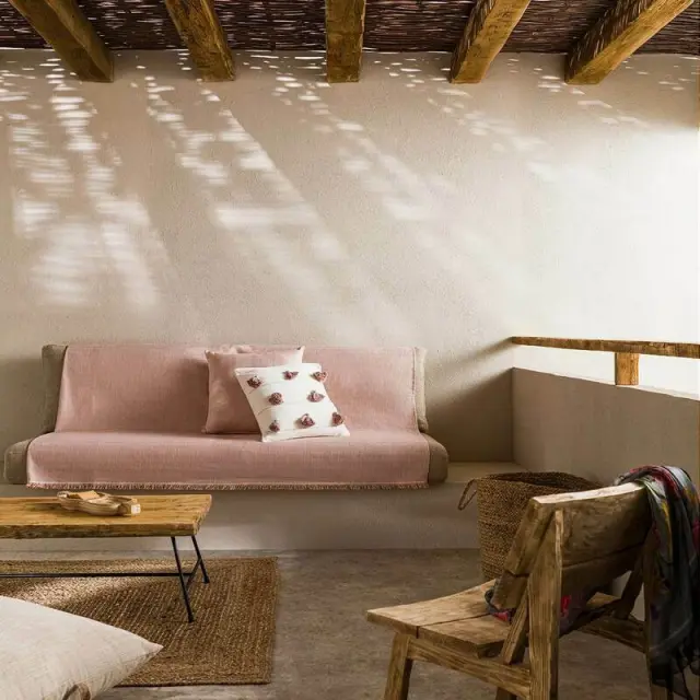 Ριχτάρι Πολυθρόνας 180X180 GOFIS HOME RENE Rose Dawn 732/13
