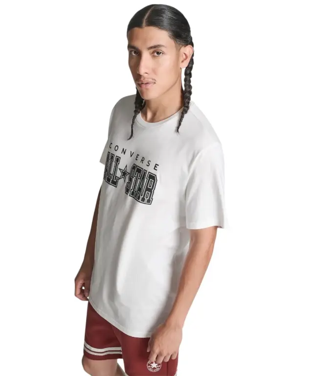 Converse - Ανδρικό T‑shirt All Star Tee CVM5T163-100 Λευκό - M 3