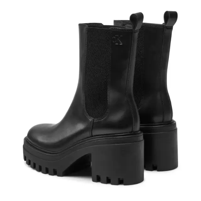 Γυναικεία Δερμάτινα Μποτάκια Calvin Klein YW0YW01547-0GJ Μαύρα Μαύρο - 39 3