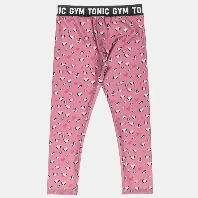 Σετ Gym Tonic crop top και κολάν με μοτίβο καρδιές 3