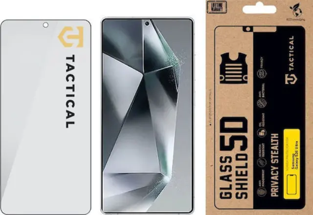 Tactical Glass Shield Privacy Stealth 5D for Samsung Galaxy S26 Ultra Black