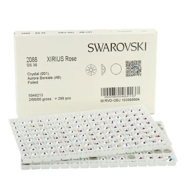 Swarovski 2088 GlueFix XIRIUS Crystal AB SS30 Ø6.4x3mm - Συσκευασία Χονδρικής - 288τεμ