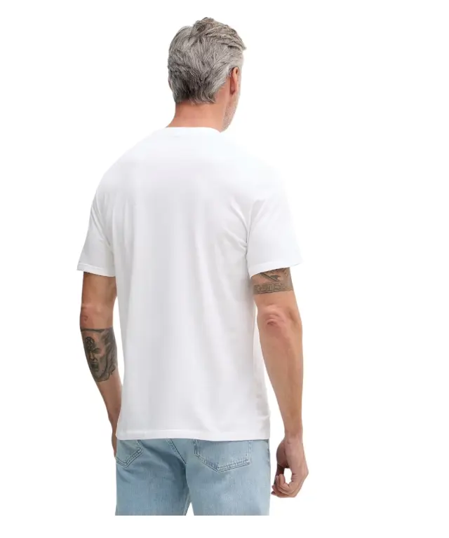 Calvin Klein - Ανδρικό T-shirt Stack Grap Regular Fit LV04RG805G-YAF Λευκό - XL 3