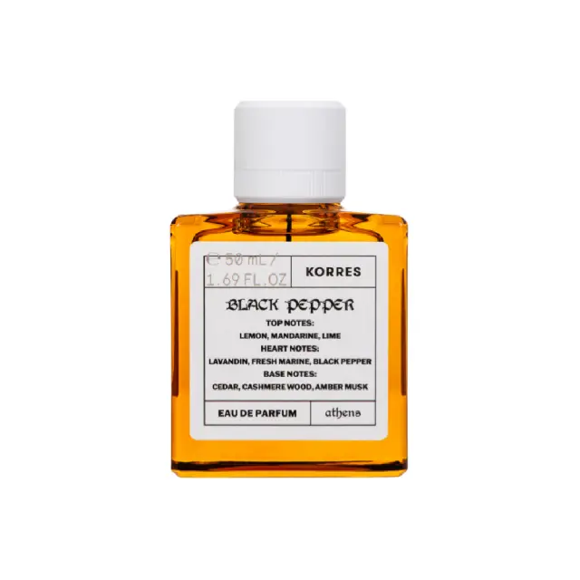 Korres Black Pepper Eau de Parfum, Άρωμα με Πιπεράτες Νότες, 50ml