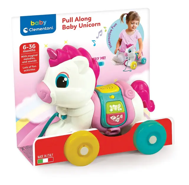 AS Baby Clementoni: Pull Along Baby Unicorn (1000-17813) 2