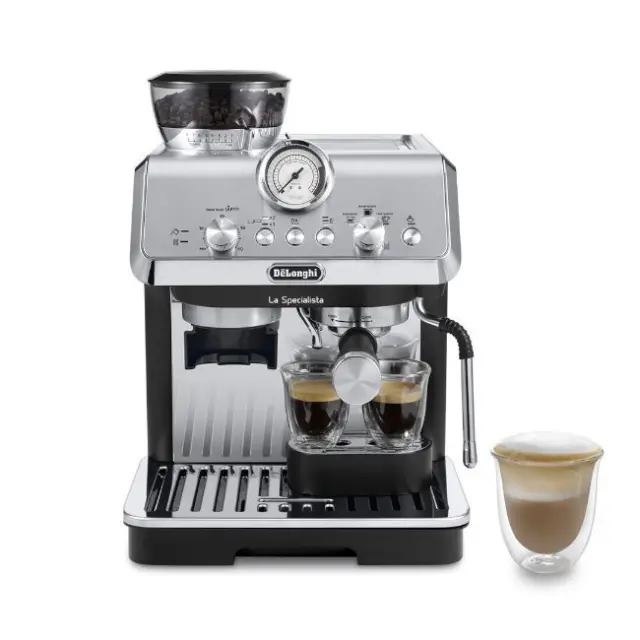 De'Longhi La Specialista Arte Αυτόματη Μηχανή Espresso 1400W Πίεσης 15bar με Μύλο Άλεσης Ασημί