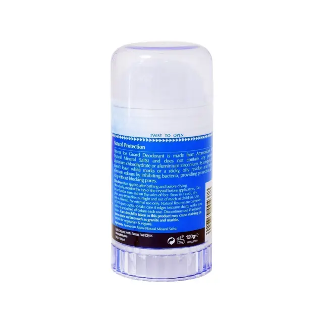 Optima Ice Guard Natural Crystal Deodorant Twist Up Φυσικός Κρύσταλλος σε Υποαλλεργικό Άοσμο Αποσμητικό, 120gr 2