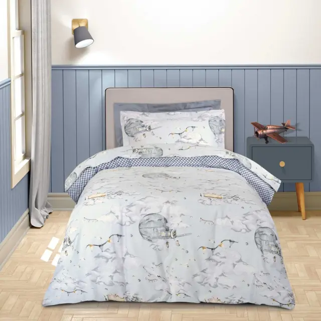 Σετ Σεντόνια 170x260 Μονά Essential Greenwich Polo Club 8852 Grey 100% βαμβακερόΧωρίς Λάστιχο
