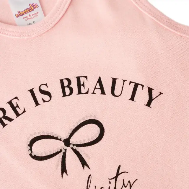Minerva Παιδικό Φανελάκι Κορίτσι Αμάνικο Beauty, Χρώμα Ροζ 2