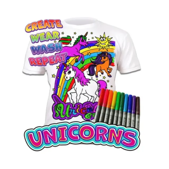 Splat Planet Πλενόμενο t-Shirt Ζωγραφικής με Μαρκαδόρους: Unicorns (5-6 ετών) 2