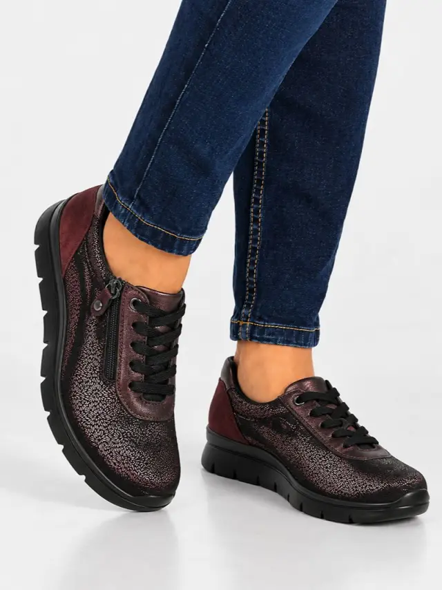 Imac Sneakers Γυναικείο HT/Δέρμα Nubuck Μπορντώ IMA/656160 BORDO - 39 2