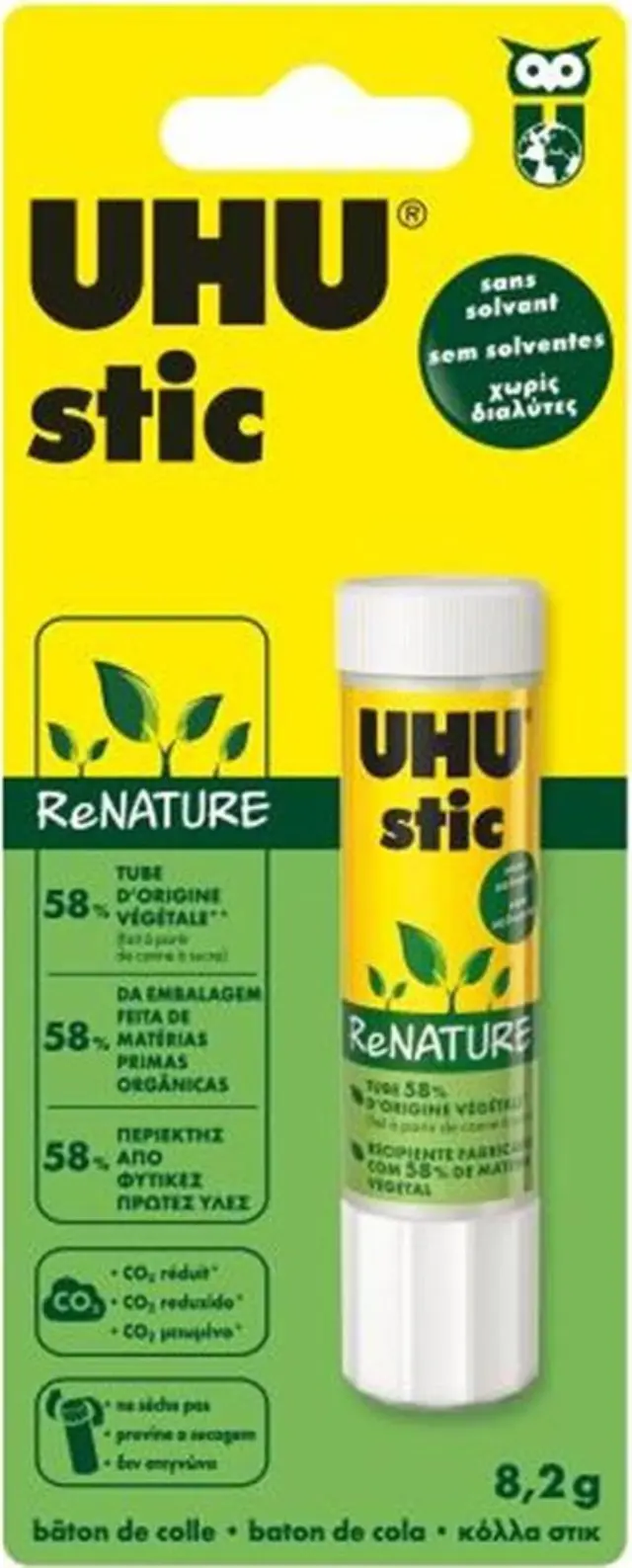 UHU Κόλλα Stick Renature Χωρίς Διαλύτες 8.2ml/ 38492 (UHU)