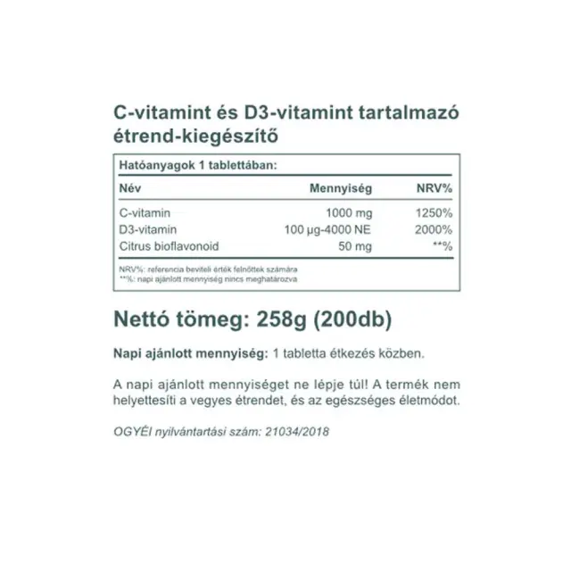 Vitaking Vitamin C-1000 + D-4000 200 Tablets 2