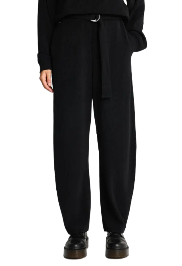 FunkyBuddha γυναικείο κοτλέ παντελόνι jogger με ζώνη FBL014-144-02-1 2