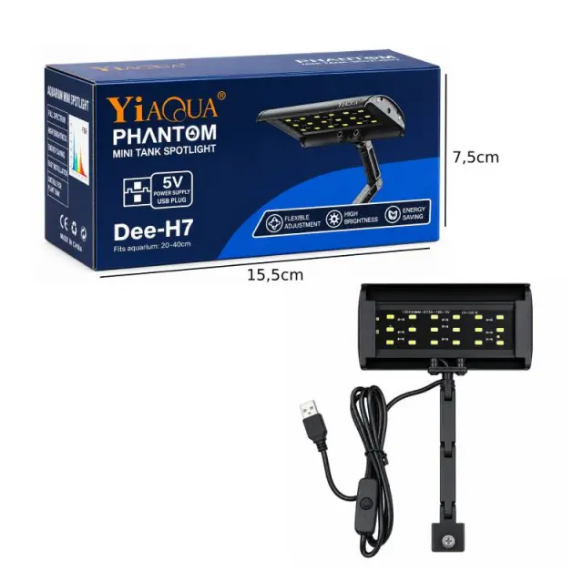 YiAQUA Φωτιστικό Ενυδρείου LED Phantom Dee-H7 - LED Aquarium Light 088085 2