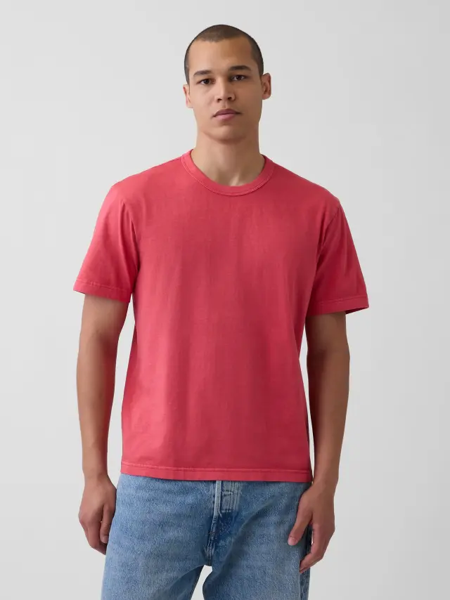 Ανδρική Μπλούζα Χαλαρής Γραμμής Faded red