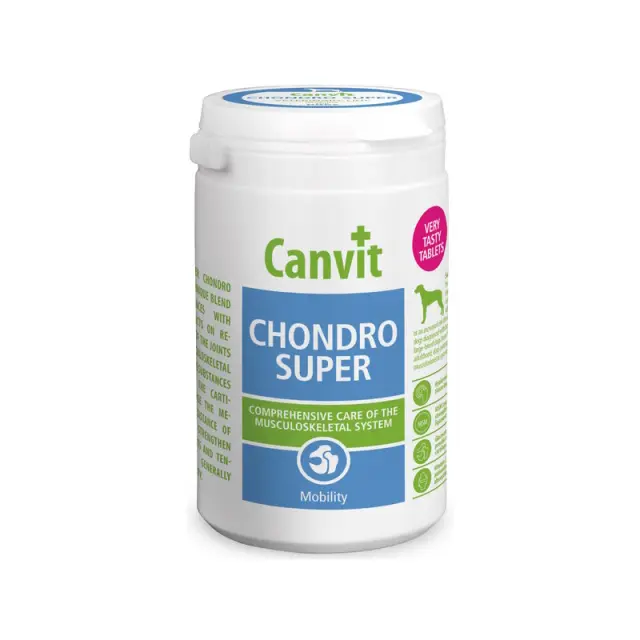 Canvit Chondro Super Dog Φυσικό Συμπλήρωμα Χονδροϊτίνης 230gr/80Κάψουλες Μονόχρωμο