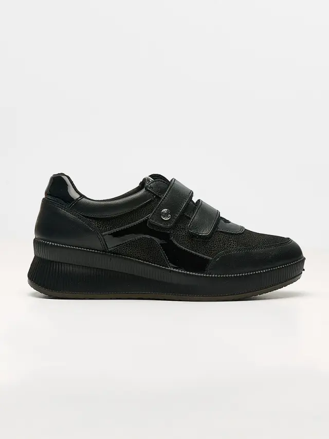 Imac Sneakers Γυναικείο Δέρμα/Δέρμα λουστρίνι/Δέρμα Nubuck Μαύρο IMA/656410 NERO 3