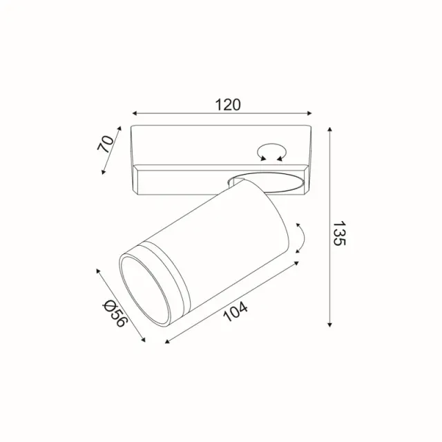 ΕΠΙΤΟΙΧΟ Φ/Σ 1XGU10 DIVINO ΛΕΥΚΟ ΑΛΟΥΜΙΝΙΟ IP20 12X7X13,5CM / RA3631SWH 2