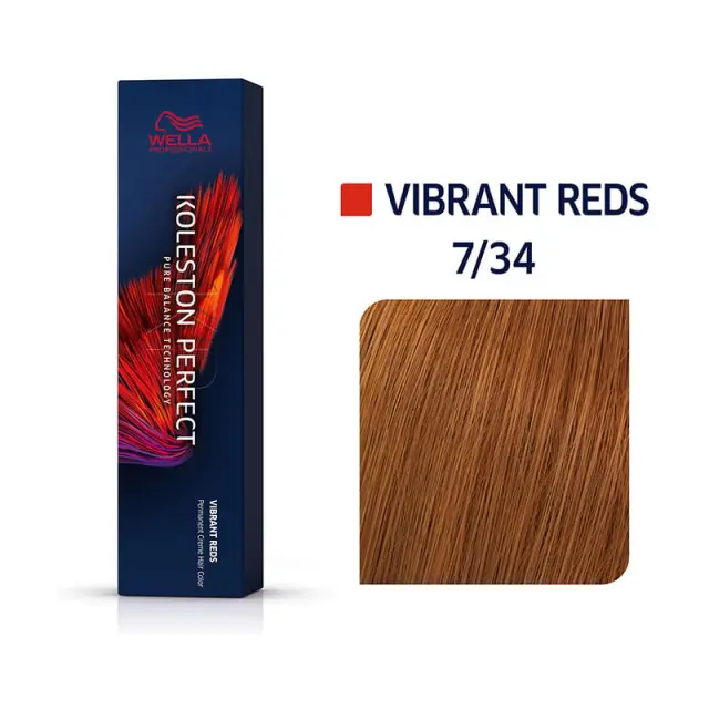 Wella Koleston Perfect Me+ Vibrant Reds 7/34 60ml - (Ξανθό Χρυσό Κόκκινο)