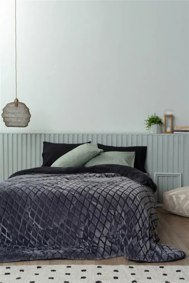 Κουβερτοπαπλωμα Ημιδιπλο Nadine Collection 160x240 NADINE COAL Palamaiki COAL ΗΜΙΔΙΠΛΟ 160 X 240