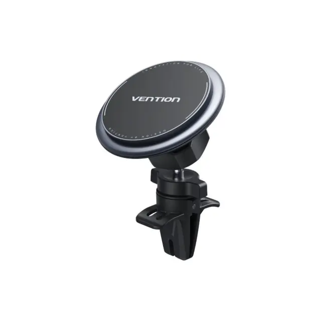 VENTION Car Magnetic Phone Holder Shock-Absorbing Type, Tir Vent Clip Type, Gray (KSPH0) (VENKSPH0)