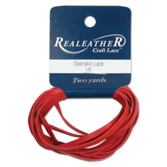 Δέρμα Deerskin 0.8x3mm - Red - 1.8m