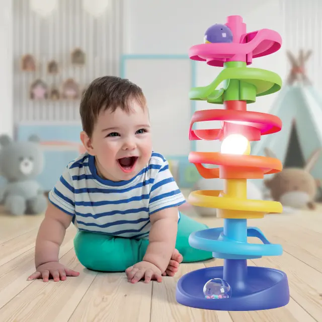 Quercetti Spiral Tower Brightball Κατρακύλα με φωτεινή μπάλα 46cm (1+ ετών) 06499 2