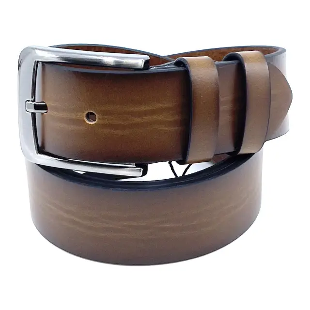 Cognac Ζώνη P.U. Leather Brushed 4 cm