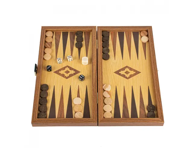 Σετ Χειροποίητο Τάβλι Basic Oak and Walnut Replica Manopoulos με διαστάσεις 30x17cmTXL3KD