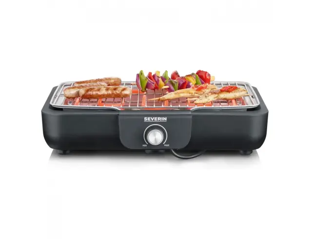 Ηλεκτρική Ψησταριά Σχάρας Severin PG8554 με ισχύ 2300W, ρυθμιζόμενο θερμοστάτη και επιφάνεια ψησίματος 37x25cm - Black8554 3