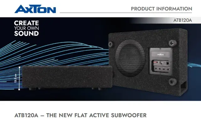 AXTON ATB120A flat bass reflex active subwoofer 2