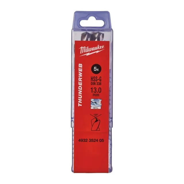 Milwaukee 4932352405 - ΤΡΥΠΑΝΙ ΑΕΡΟΣ ΑΣΗΜΙ HSS-G 13.0mm DIN338 MW 3