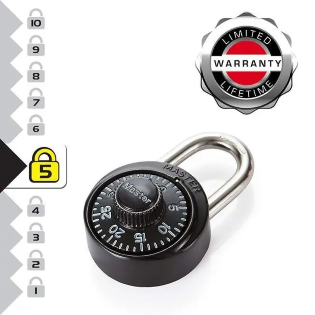 Master Lock 1533EURD - Λουκέτο μίνι 38mm σταθερού συνδυασμού σε 4 χρώματα 3
