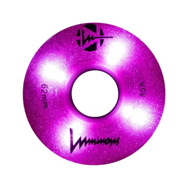 LUMINOUS 62χιλ./85A Ροδάκια - Glitter pink (4αδα) 2