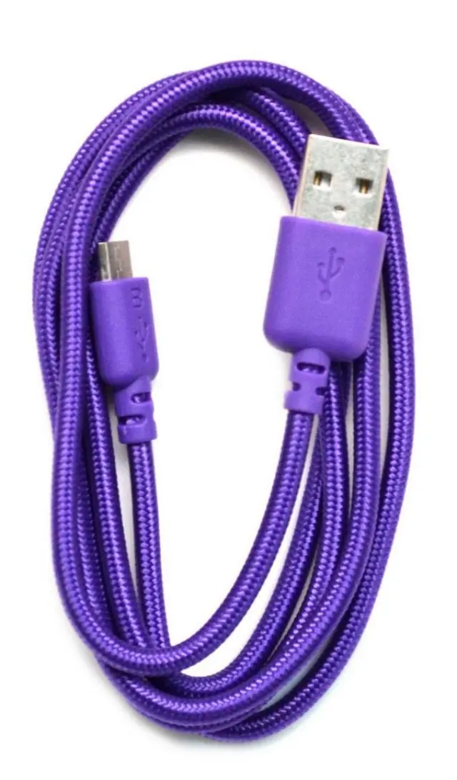 Καλώδιο σύνδεσης Ancus USB σε Micro USB με Ενισχυμένες Επαφές Braided Μώβ 1m 2