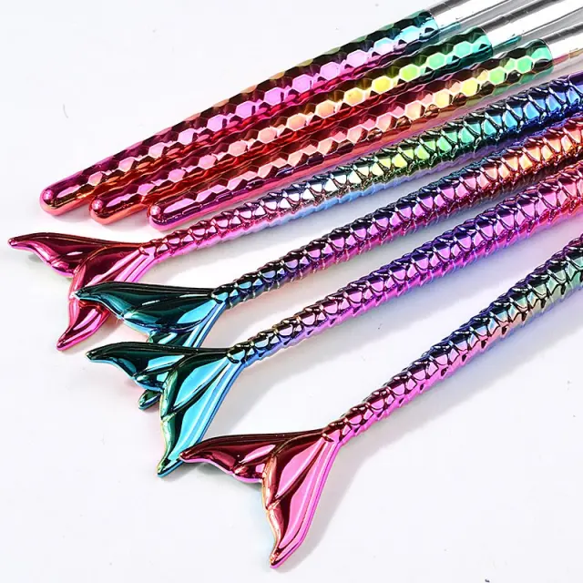 Πινέλα σχεδίασης νυχιών σετ 3 τεμάχια - Mermaid nail brush set 2